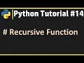 Python Tutorial Learn Python Online Recursion Function