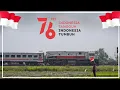 Download Lagu LAGU INDONESIA RAYA KERETA API  SPESIAL HUT RI KE 76 TAHUN! Kompilasi Kereta Api Bendera Merah Putih