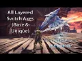 MHW Iceborne All Layered Weapons - Switch Axe Base Unique