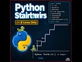 8 Lines of Code Challenge Python Turtle Staircase