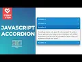 How To Create An Accordion Using CSS and JavaScript Bootstrap Accordion Project