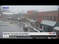 Snow falling in Boone North Carolina