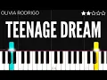 Download Lagu Olivia Rodrigo - Teenage Dream | EASY Piano Tutorial
