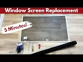 Fast and Easy Window Screen Replacement - How to Repair a Torn Window Screen Builds by Maz
