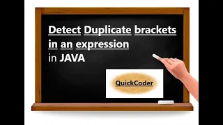 Detect Duplicate Brackets in an expression in JAVA