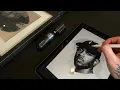LIVE TATTOO STENCILING Kendrick Lemar Portrait