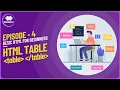 HTML Table Tutorial How to Create and Style Tables for Your Website Part - 01 Episode 04