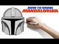 How to Draw Mandalorian from Star Wars Mandalorian Helmet Drawing