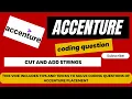 Accenture Atos Syntel Coding Questions Solutions Cut and Add