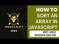 How to sort an array in javascript in hindi javscript interview question