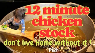 Homemade Chicken Stock in 12 Minutes | No-Waste Instant Pot Method by Chef Pachi