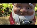 Three Adorable Jeweled Hat Garden Gnome Statues