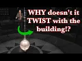 Why doesn t the Foucault Pendulum cable TWIST with the building itself as the Earth rotates