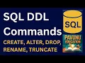 SQL DDL Commands CREATE ALTER DROP RENAME TRUNCATE