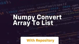 numpy convert array to list