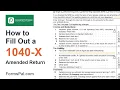 How to Fill Out Form 1040-X Amend Your Tax Return
