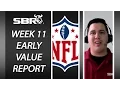 NFL Picks Week 11 Early Odds Betting Value