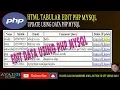 how to edit data using php using html table update data using php mysql php mysql tutorial