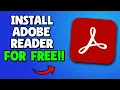 How To Download Adobe Acrobat Reader For FREE 2026