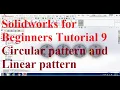9 Circular pattern and linear pattern Solidworks Tutorial for Beginners in hindi Solidworks Tutorial