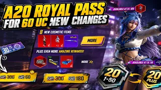 a20 royal pass for 60 uc free uc pack everyone u0026 a20 pre order perks new changes pubgm
