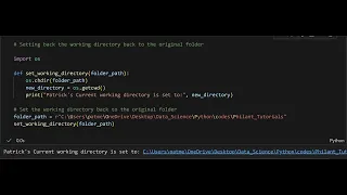 How to set up a working directory using Python