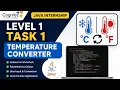 Cognifyz Technologies Java Internship Level 1 Task 1 Temperature Converter in Java