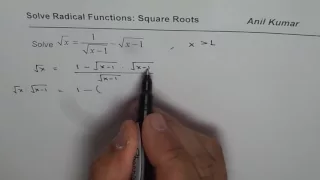 Solve Square Root Equation with Three Terms