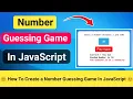 Number Guessing Game In JavaScript JavaScript Projects For Beginners JavaScript Game CODE 5X