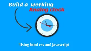 Working Analog Clock Using Html5 CSS3 Javascript