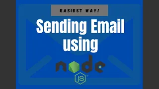How to send Email using Node js Easiest way using Sendgrid