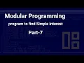 program to calculate simple interest