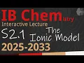 IB Chemistry S2 1 - The Ionic Model