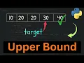 Upper Bound Using Binary Search Classic Method Explained Step by Step Python