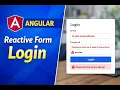 Angular Reactive Form Login in 10 Minutes With Validation Beginners Guide Easy Explanation
