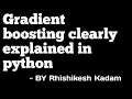 Gradient boosting in python jupyter notebook part - 3