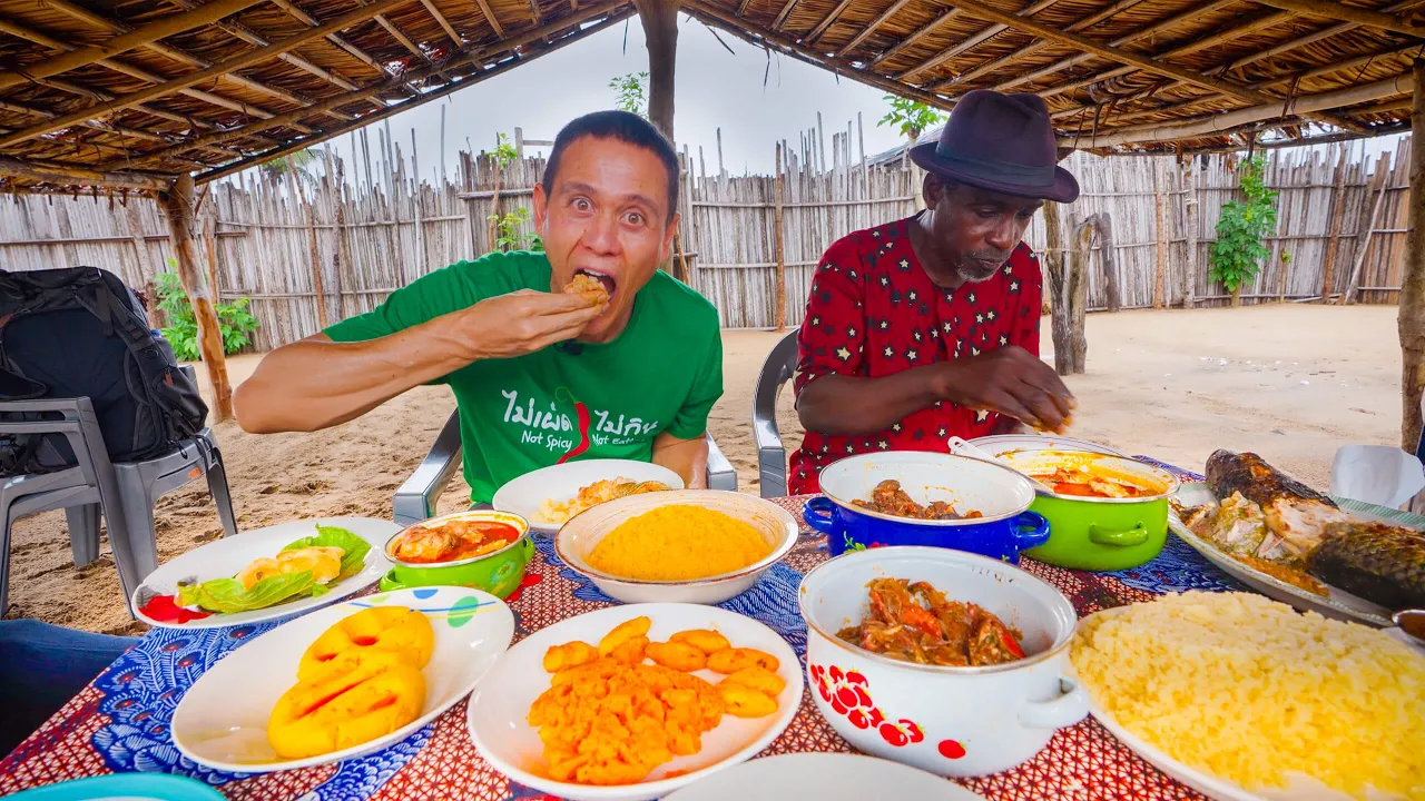 Unseen African Food - 2 DAY AFRICAN CATFISH!! Seafood + Attik in Cte dIvoire!! 