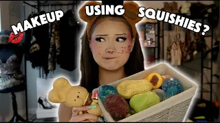 FULL FACE OF MAKEUP ONLY USING SQUISHIES