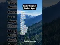 Lucky Color of Zodiac Signs