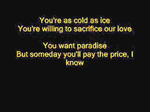 Download MP3 Foreigner - Cold as Ice with lyrics