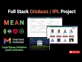Build a MEAN Stack Cricbuzz IPL clone website project with Angular 17 ipl cricket project Node