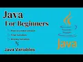 07 Java for beginners Java Variables Sinhala