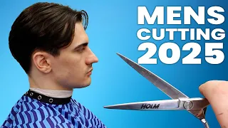 How to Scissor Cut Mens Hair in 2025 | Current Mens Hair Trend | Step by Step Tutorial