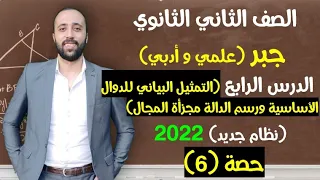 الصف الثاني الثانوي جبر التمثيل البياني للدوال الاساسية الدرس الرابع علمي وادبي 