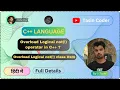 Overload Logical not operator in C Overload Logical not class Item