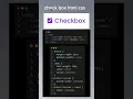 Checkbox Using HTML CSS