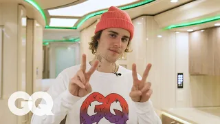 inside justin biebers tour bus gq