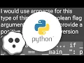 How to run a Python file with boolean arguments
