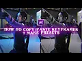 How to make presets keyframes After Effects