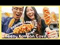 CHEESIEST Korean Corn Dogs A Popular Local Korean Street Food Snack Jongro NYC